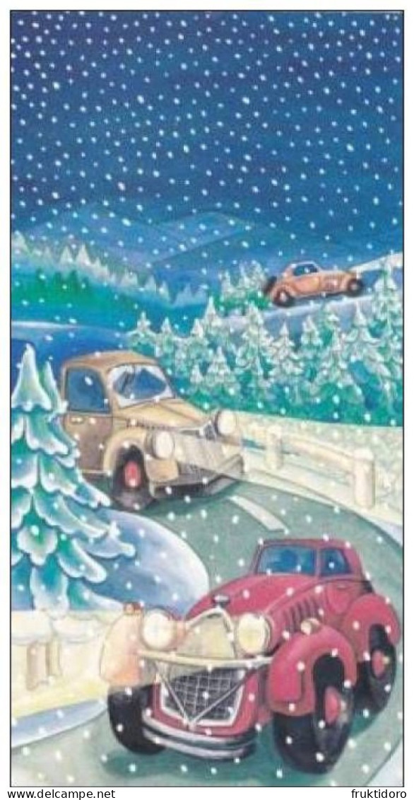 AKEO 89 Esperanto Card Christmas - Snow - Cars - Motorway - Kristnasko - Esperanto