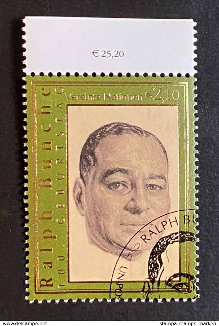 UNO Wien 2003 Friedensnobelpreis Ralph Bunche Mi. 395 Gestempelt/o Bogenrand - Used Stamps