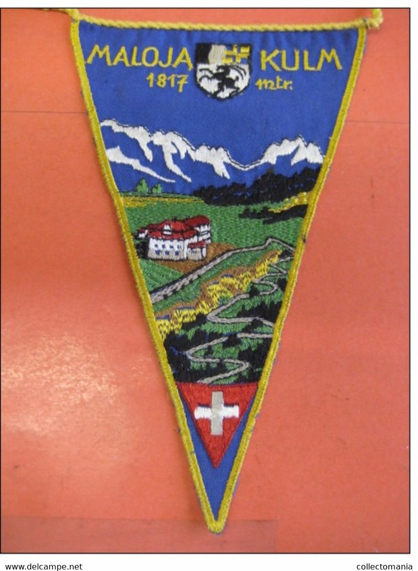 12  VELO Fietsvlaggen 1930à'50 Textiel Vaantje Fanion Wimpel Vlag Zwitserland Fanions Wimpels Tourisme Toerisme - Camping
