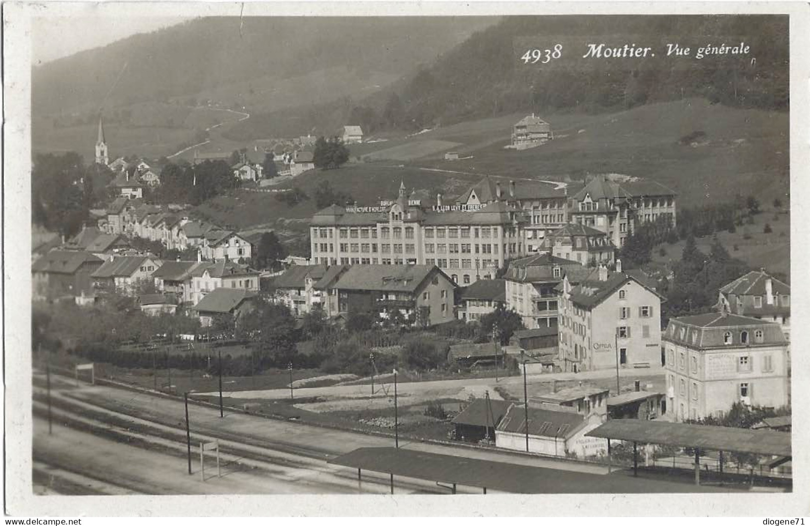 Moutier Vue Générale 1929 Gare - Moutier