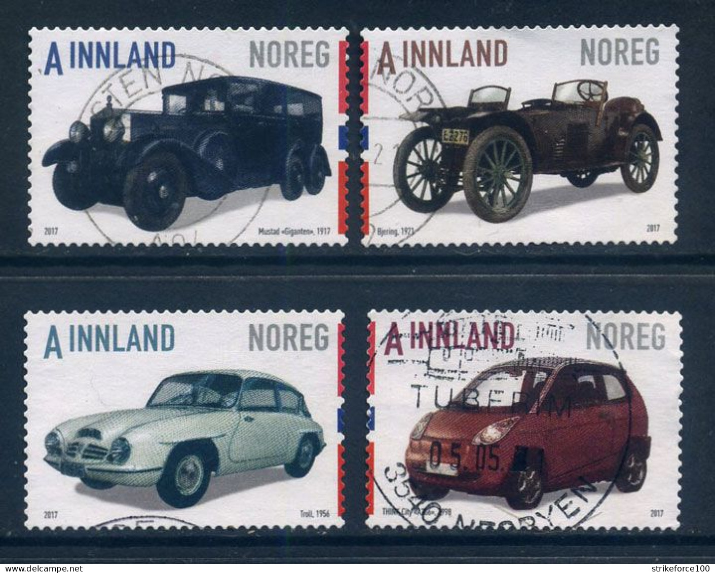 Norway 2017 - Historic Norwegian Cars, Fine Used Set, Good Cat. - Usati