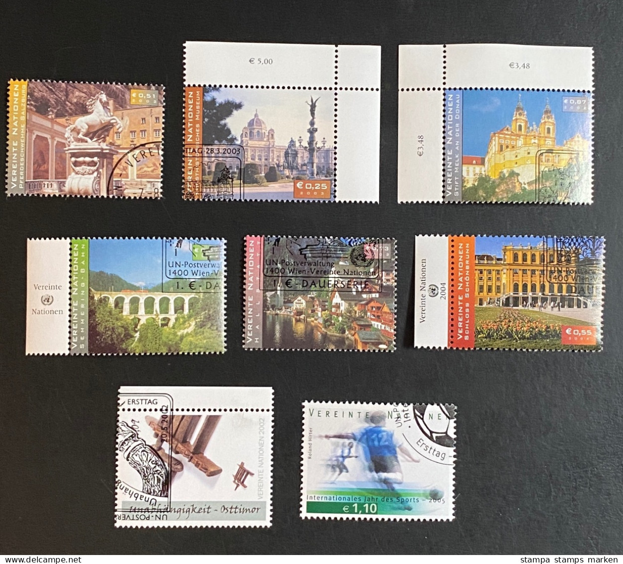 UNO Wien 8 Werte Gestempelt/o - Used Stamps