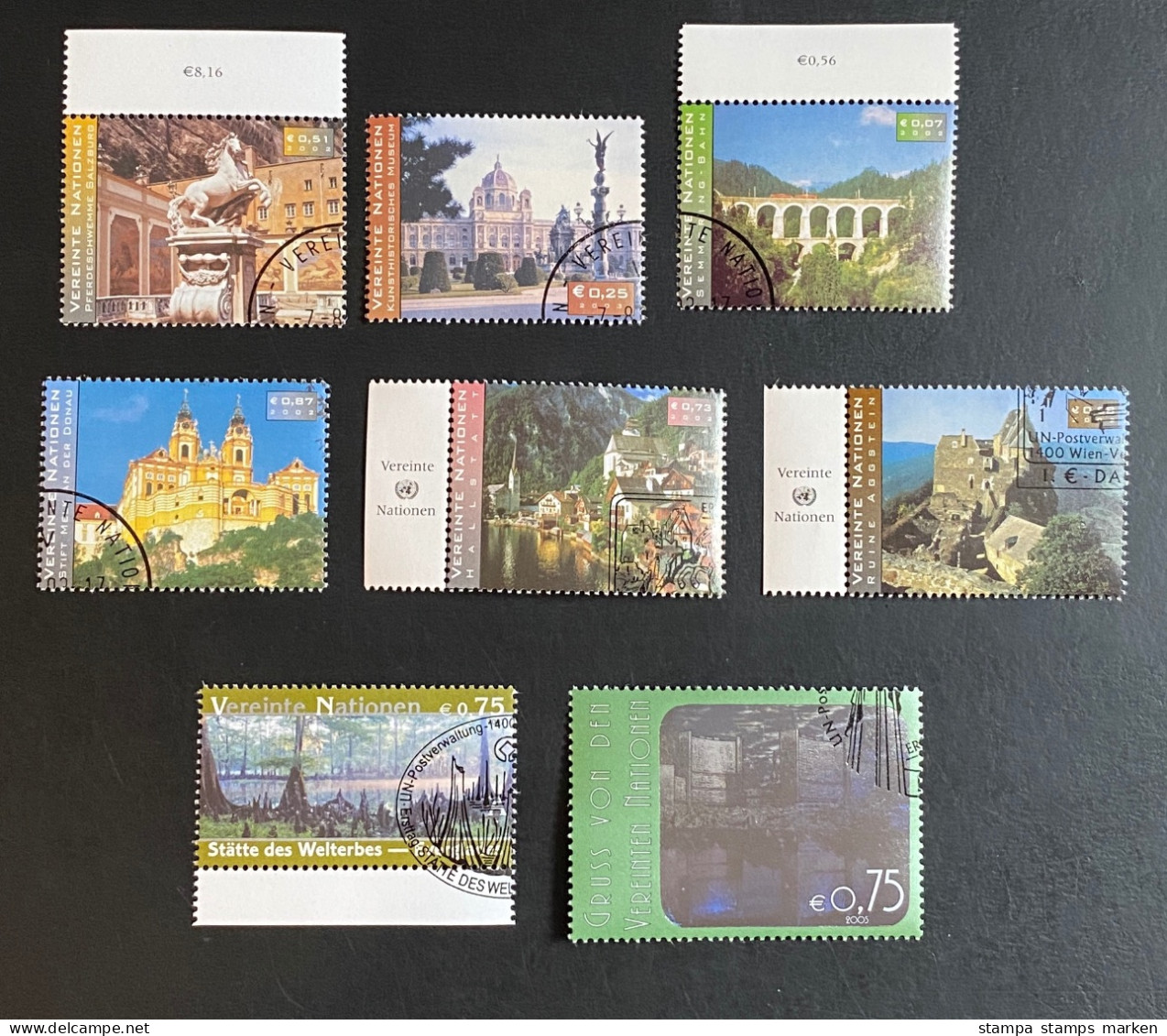 UNO Wien 8 Werte Gestempelt/o - Used Stamps