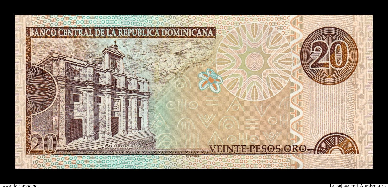 República Dominicana 20 Pesos Oro 2004 Pick 169d Low Serial 35 Sc Unc - Dominicaine