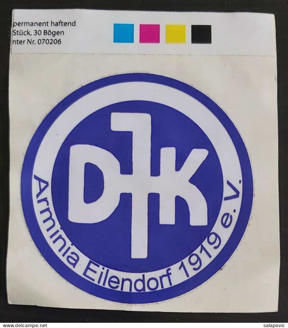 DJK Arminia Eilendorf Germany Football Club, Sticker  Label - Habillement, Souvenirs & Autres