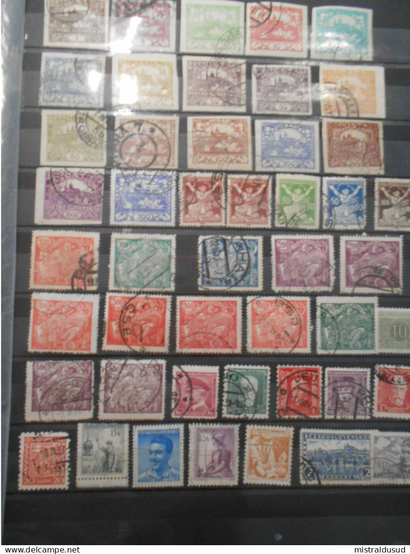 Tchecoslovaquie Collection , 45 Timbres Obliteres Anciens - Collezioni & Lotti