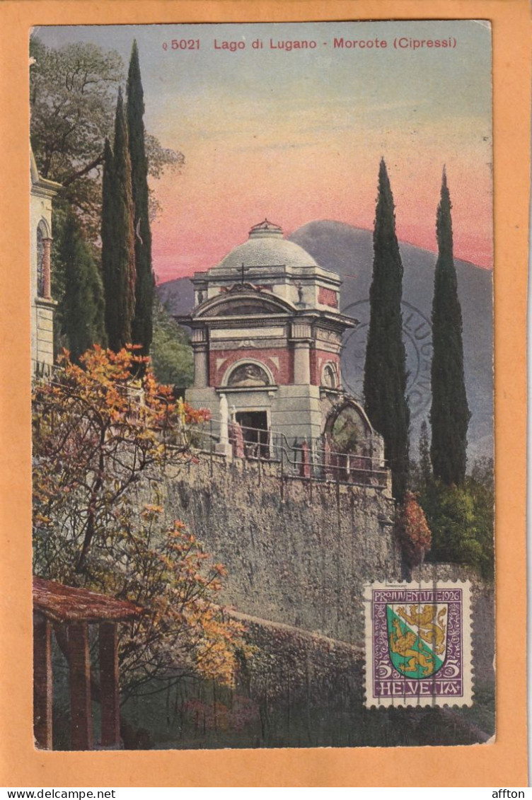 Lugano Switzerland 1926 Postcard - Autres & Non Classés