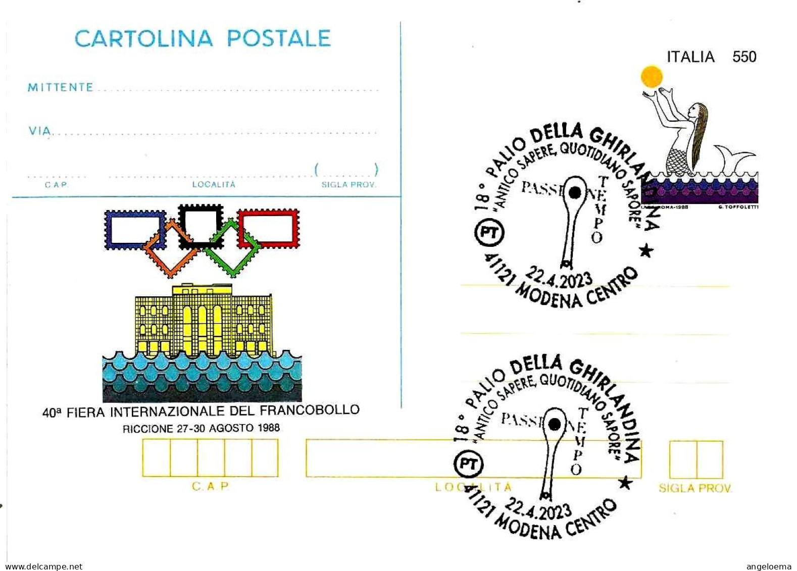 ITALIA ITALY - 2023 MODENA 18° Palio Ghirlandina Gara Tra Aceti Balsamici (cucchiaio Per Aceto Balsamico) Su CP -10567 - Alimentation