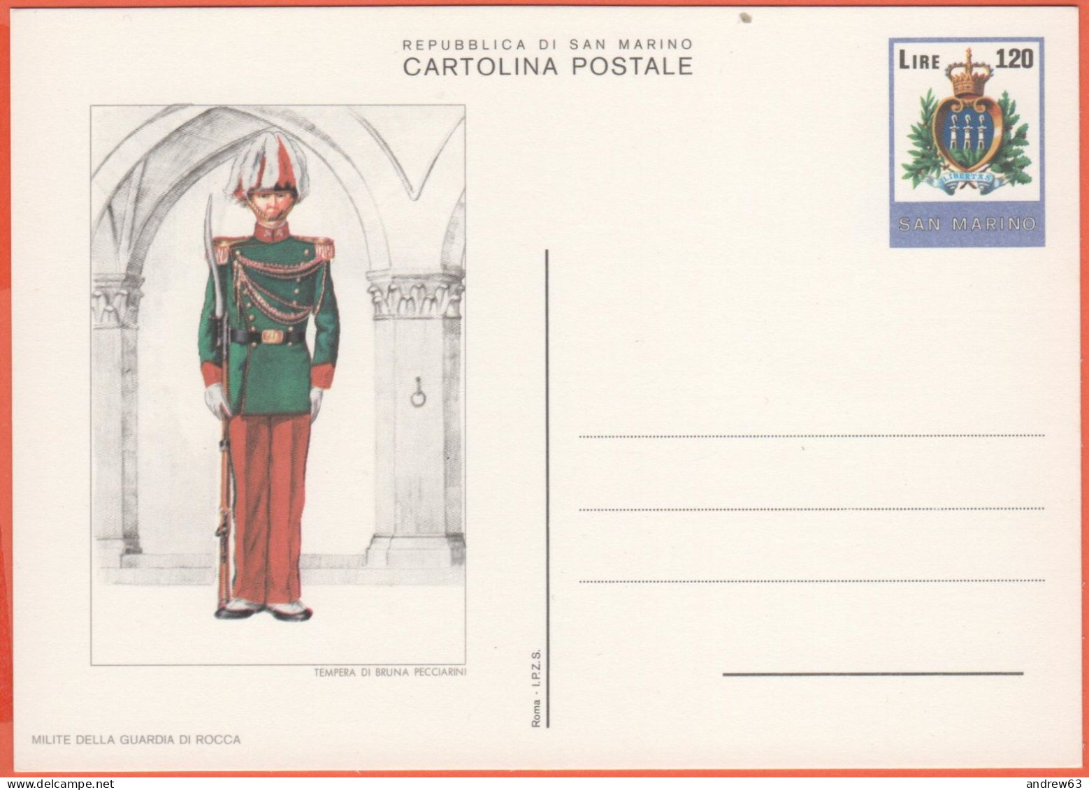 SAN MARINO - 1979 - 120 Uniformi - Milite Della Guardia Di Rocca - Cartolina Postale - Intero Postale - Nuovo - Entiers Postaux