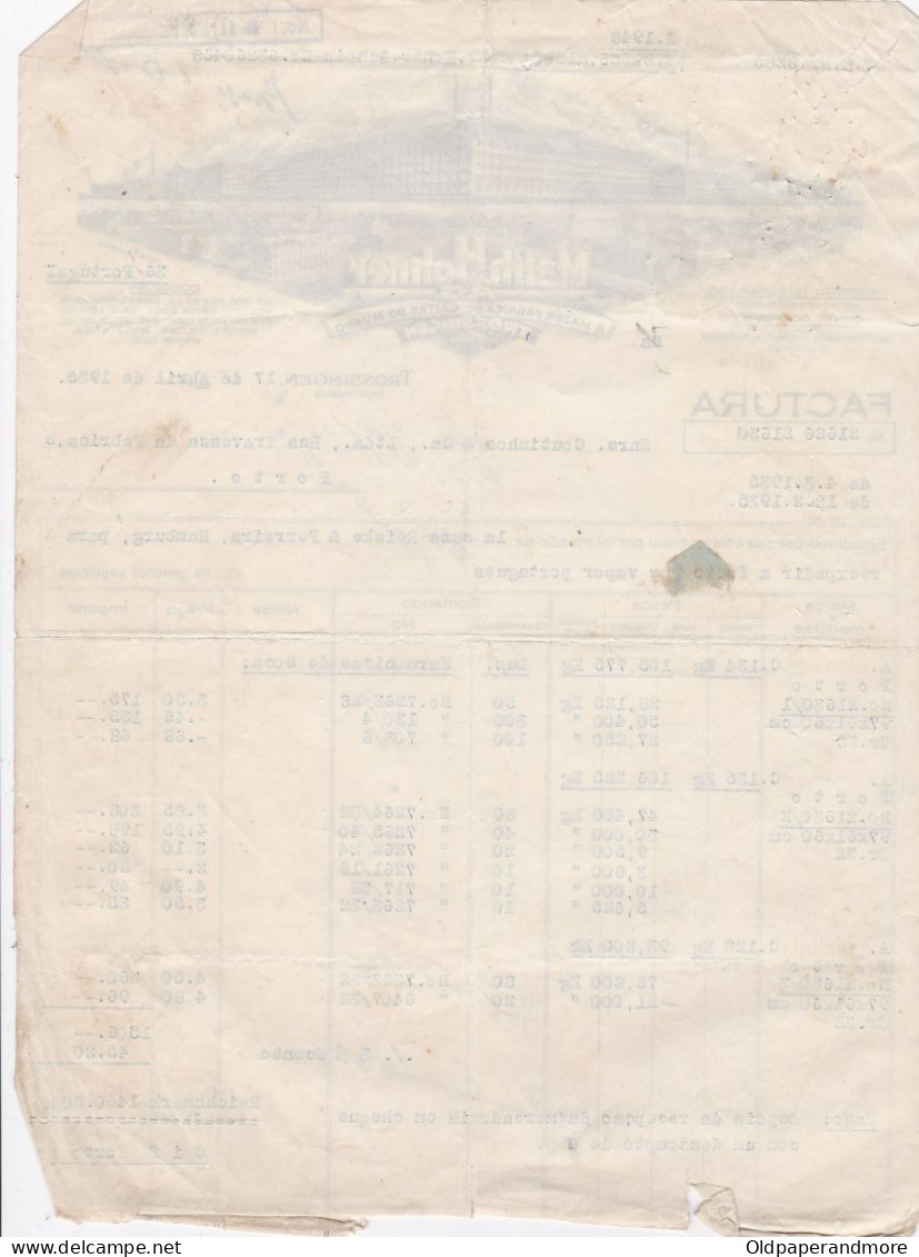 GERMANY  - COMMERCIAL DOCUMENT - TROSSINGEN -  - 1935 - 1900 – 1949