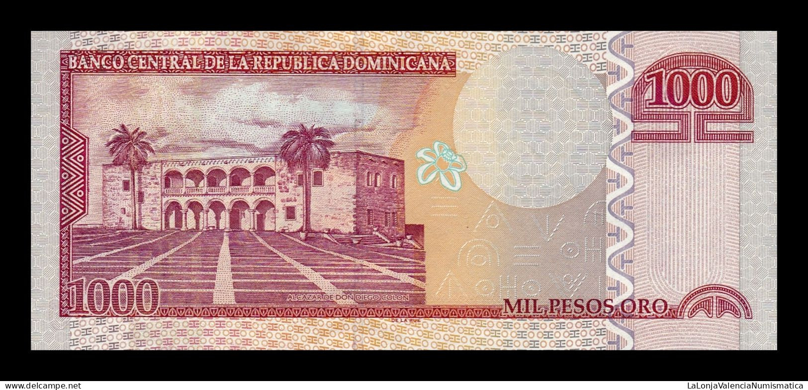 República Dominicana 1000 Pesos Oro 2004 Pick 173c Low Serial 198 Sc Unc - Dominicaine