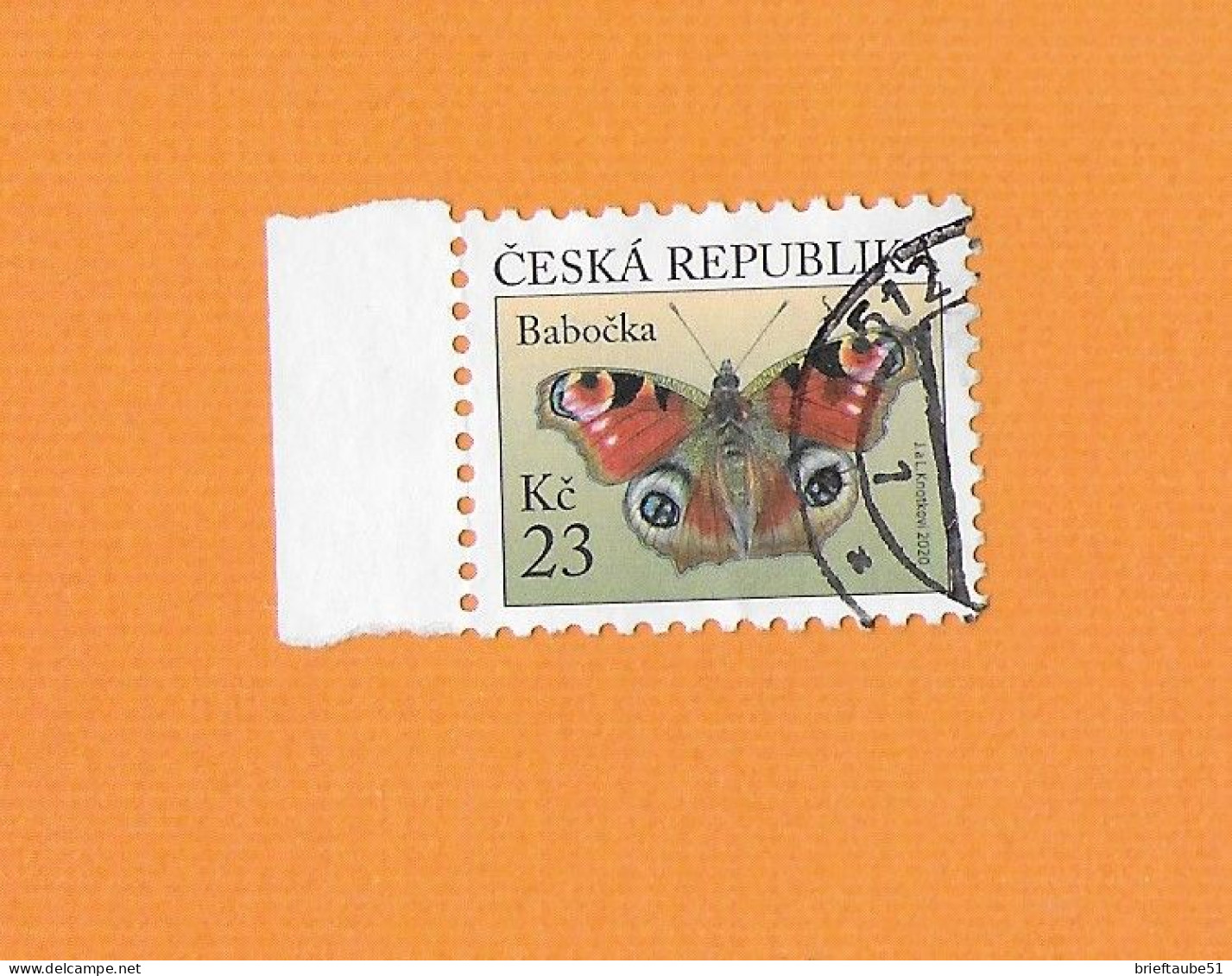 CZECH REPUBLIC 2020  Gestempelt°Used   "SCHMETTERLING ##  BUTTERFLY ##  PAPILLION" 23Kc - Usados