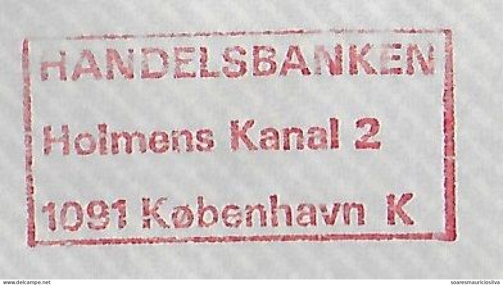 Denmark 1979 Fragment Cover Meter Stamp Francotyp Slogan Handelsbanken From Glostrup - Briefe U. Dokumente