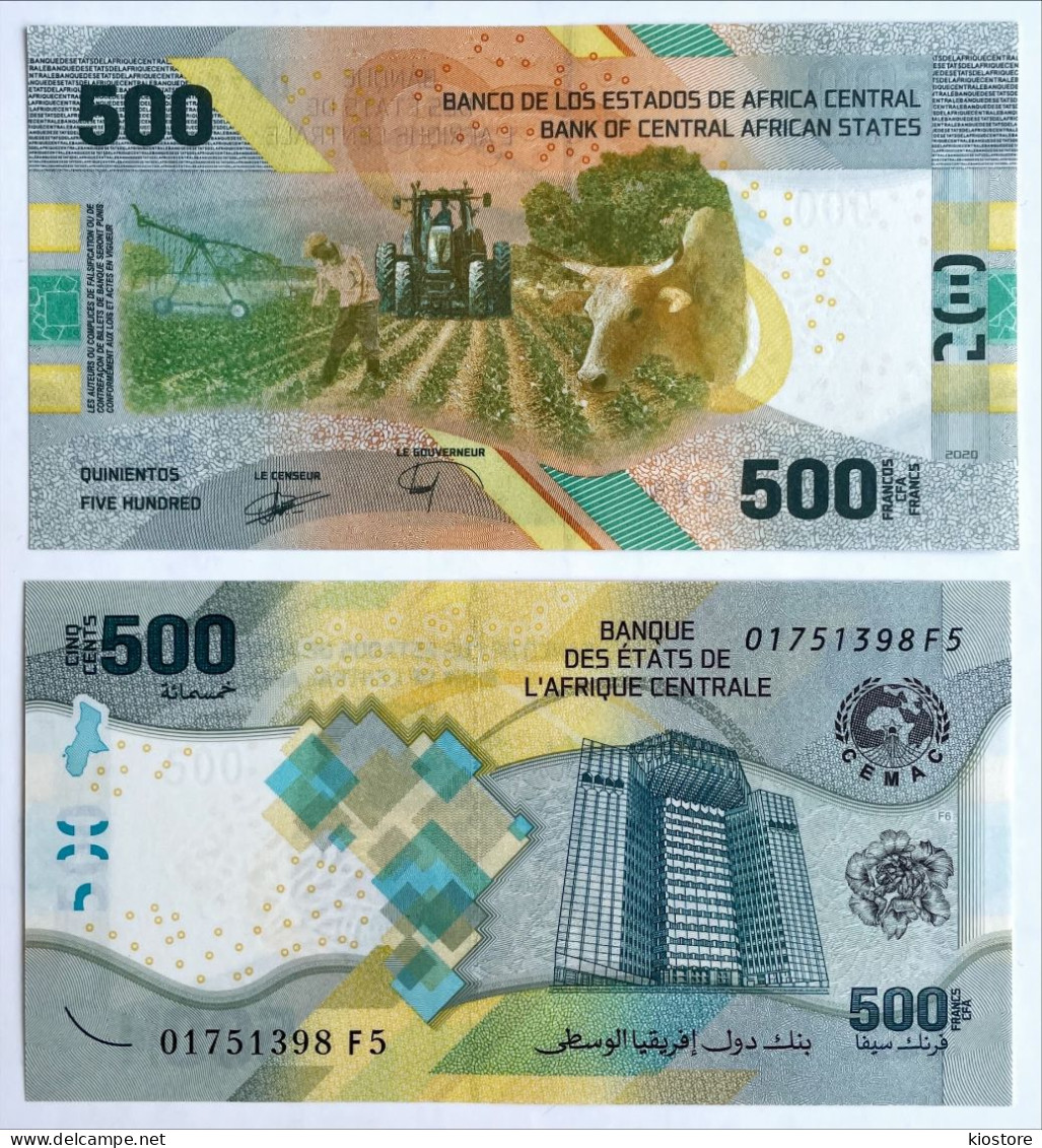 Central African States 500 Francs 2022 P New, Hybrid UNC - Stati Centrafricani