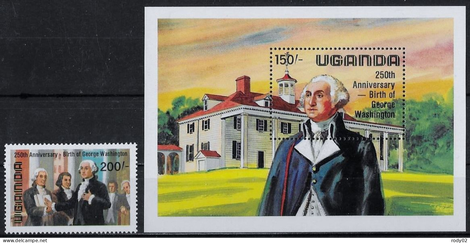 OUGANDA - GEORGE WASHINGTON - N° 302 ET BF 37 - NEUF** MNH - George Washington