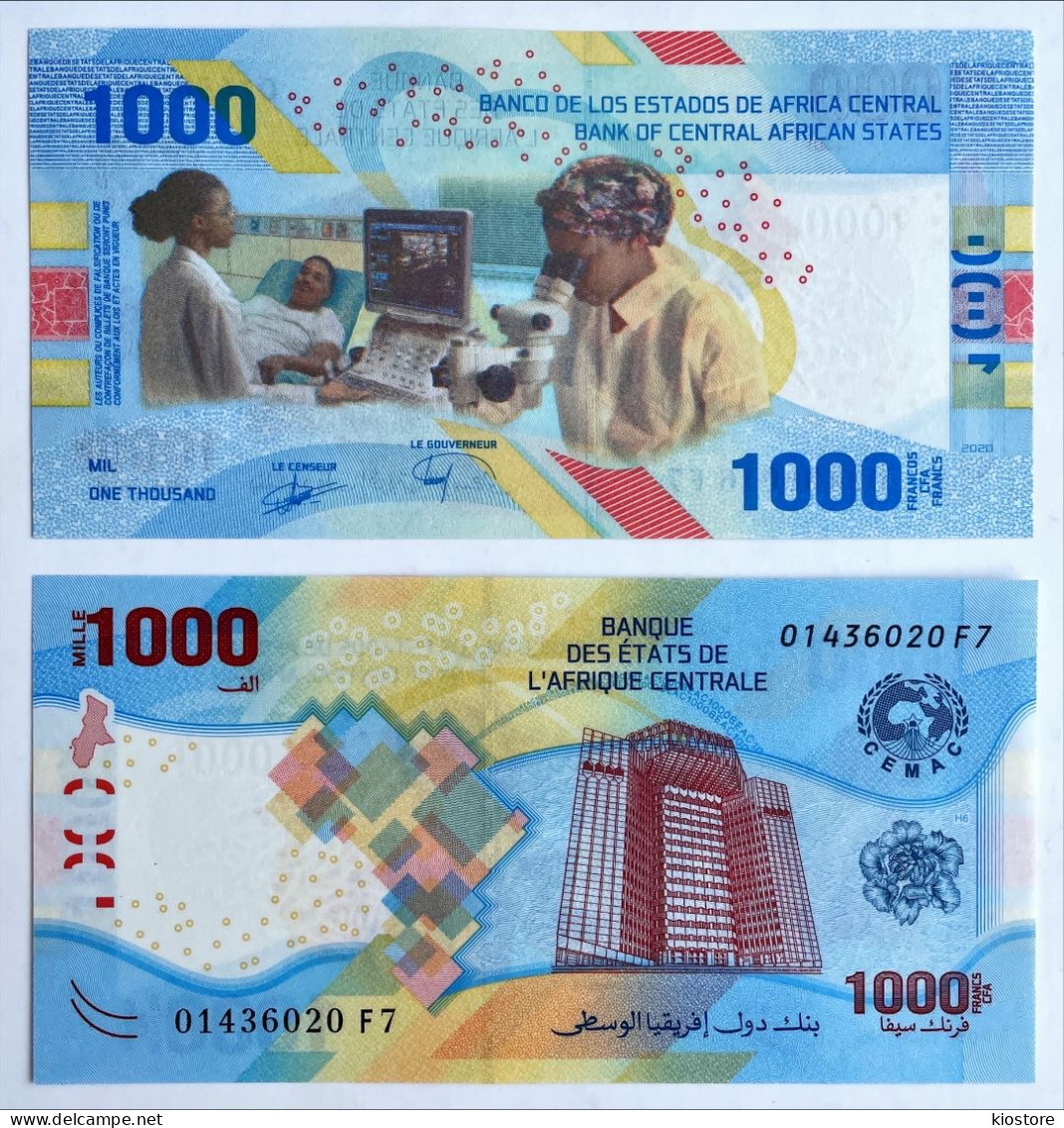 Central African States 1.000 1000 Francs 2022 P New, Hybrid UNC - Centraal-Afrikaanse Staten