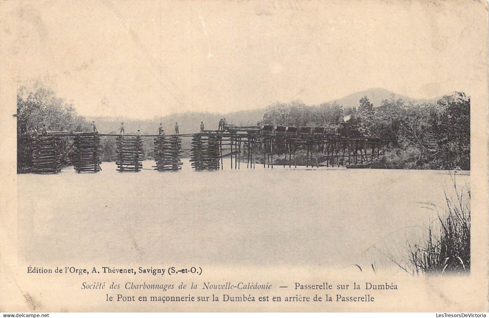 Nouvelle Calédonie - Société De Charbonnages De La NC - Passerelle Sur La Dumbéa Le Pont En.. - Carte Postale Ancienne - Nouvelle Calédonie