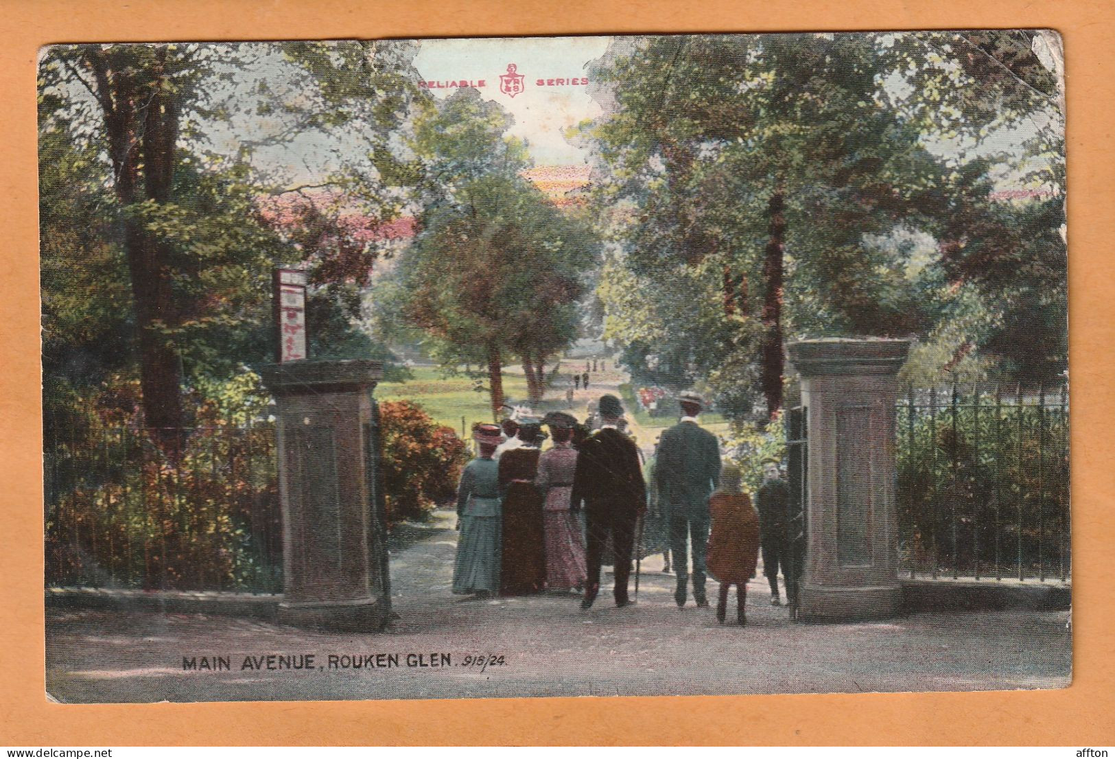 Rouken Glen UK 1907 Postcard - Renfrewshire