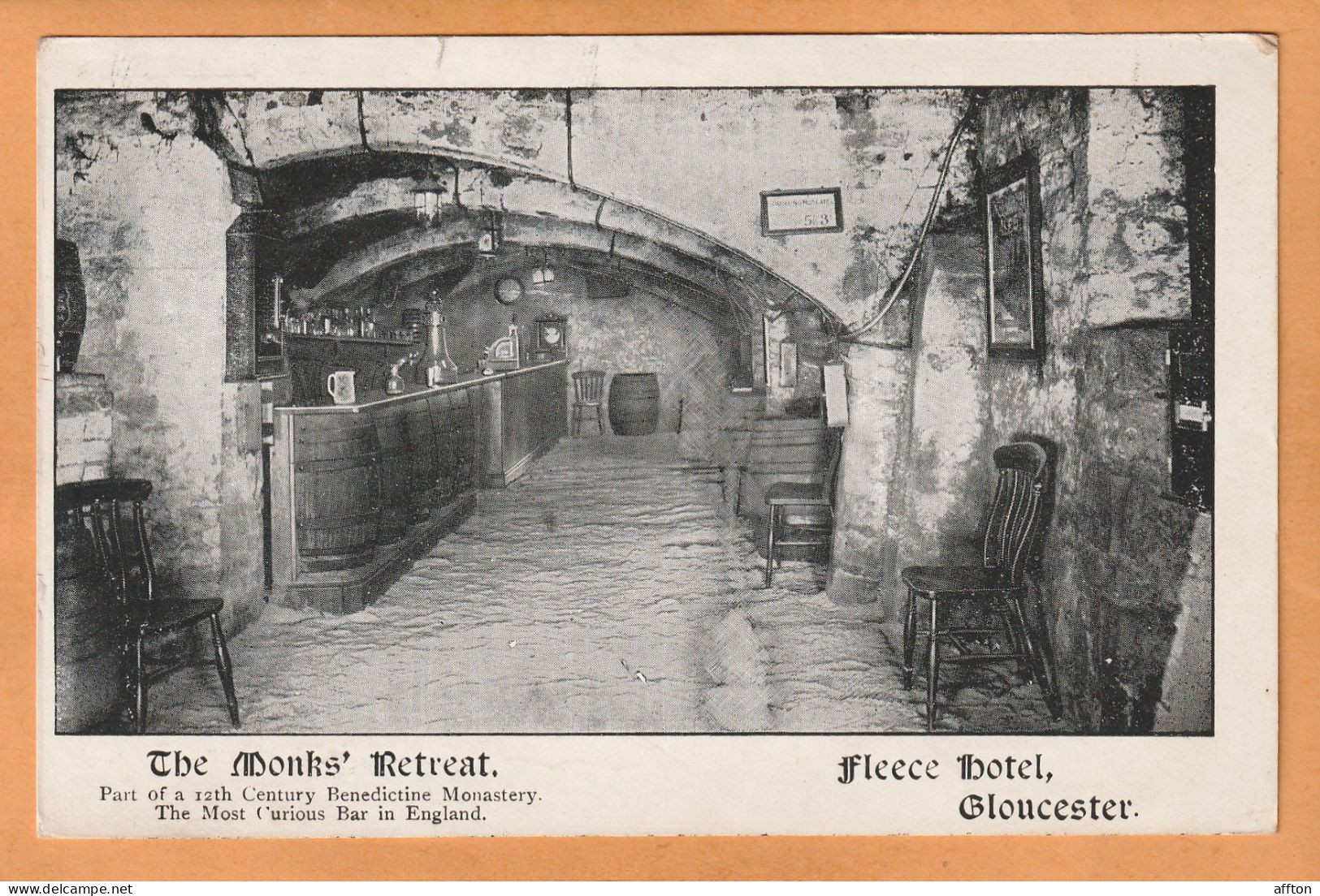 Gloucester Fleece Hotel The Monks Retreat UK 1907 Postcard - Gloucester