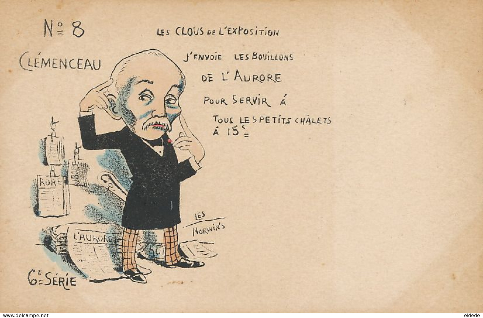 Caricature Clemenceau Né à Mouilleron Journal L' Aurore - Mouilleron En Pareds