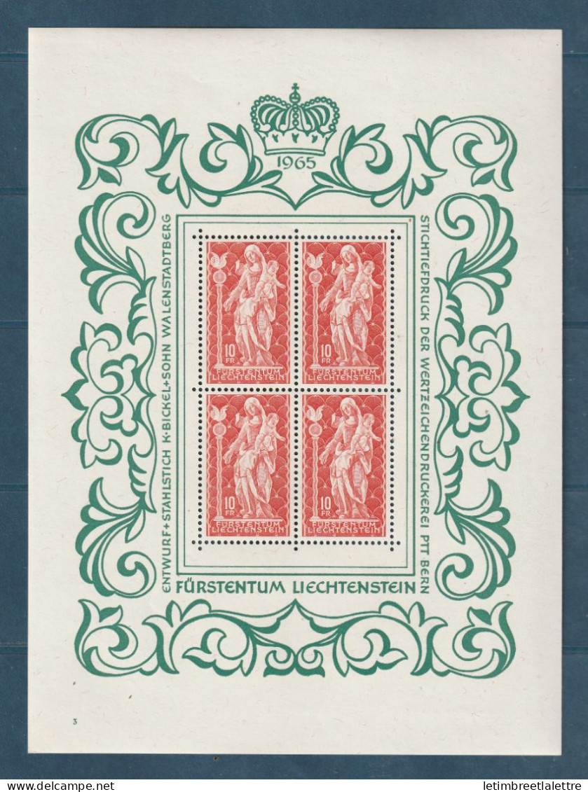 Liechtenstein - Bloc - YT N° 5 ** - Neuf Sans Charnière Voir Scan - 1941 - Blocks & Sheetlets & Panes