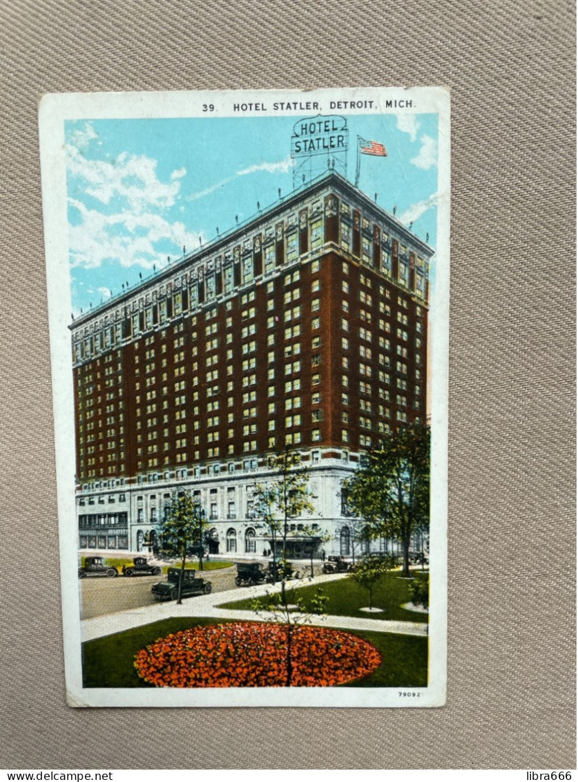 Hotel Statler, Detroit, Mich. / C.T American Art Colored, Chicago 79092 / 1929 - Detroit