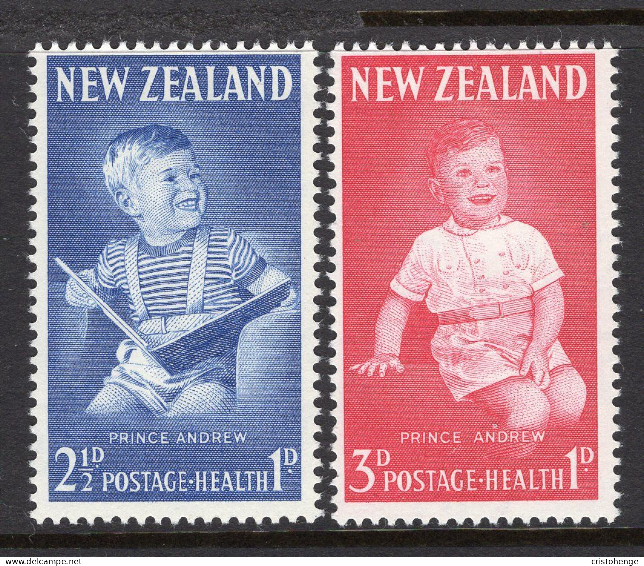 New Zealand 1963 Health - Prince Andrew Set HM (SG 815-816) - Unused Stamps