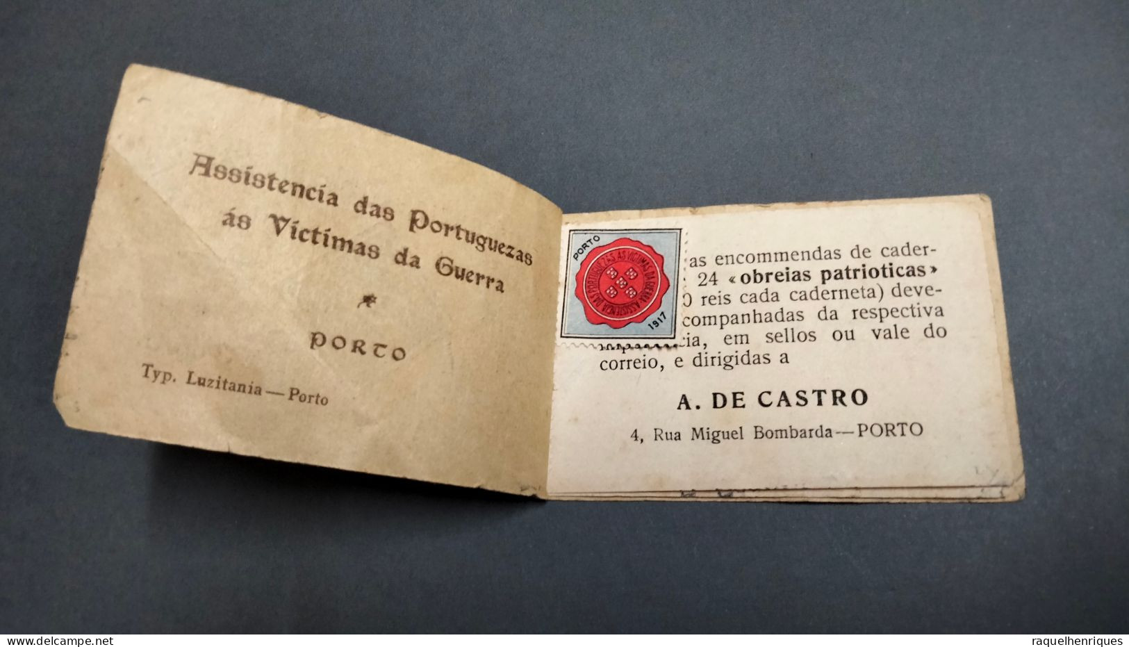 PORTUGAL CADERNETA DE SELOS - CINDERELAS - OBREIAS PATRIOTICAS - PORTO - ASSISTENCIA ÀS VITIMAS DA GUERRA (PLB4#40) - Unused Stamps