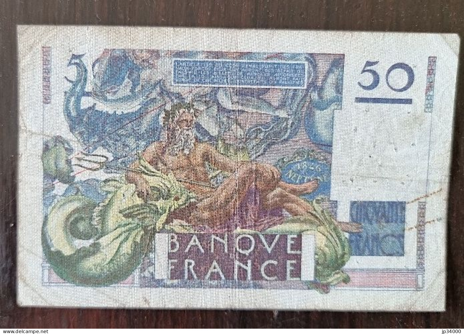 Billet 50 Francs LE VERRIER Du B.14-3-1946. B. (81670) - K.2  (la Photo Est Le Billet Vendu) - 50 F 1946-1951 ''Le Verrier''