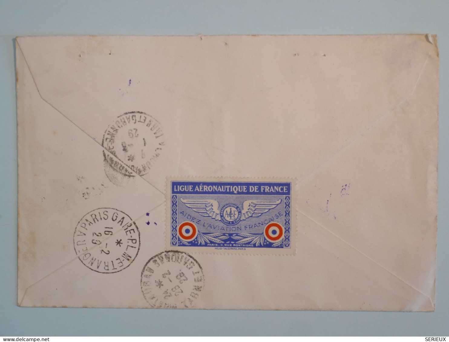 C FRANCE BELLE LETTRE RAID INTERROMPU ACCIDENT RARE 1929 VERDUN GARONNE A BAGKOK SIAM  + AFF. INTERESSANT+++ - 1927-1959 Storia Postale