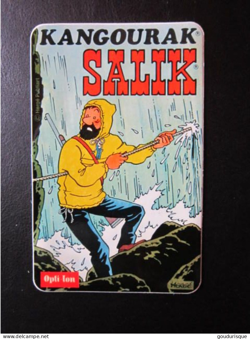 TINTIN AUTOCOLLANT SALIK HADDOCK SOUS LA CASCADE HERGE - Tintin