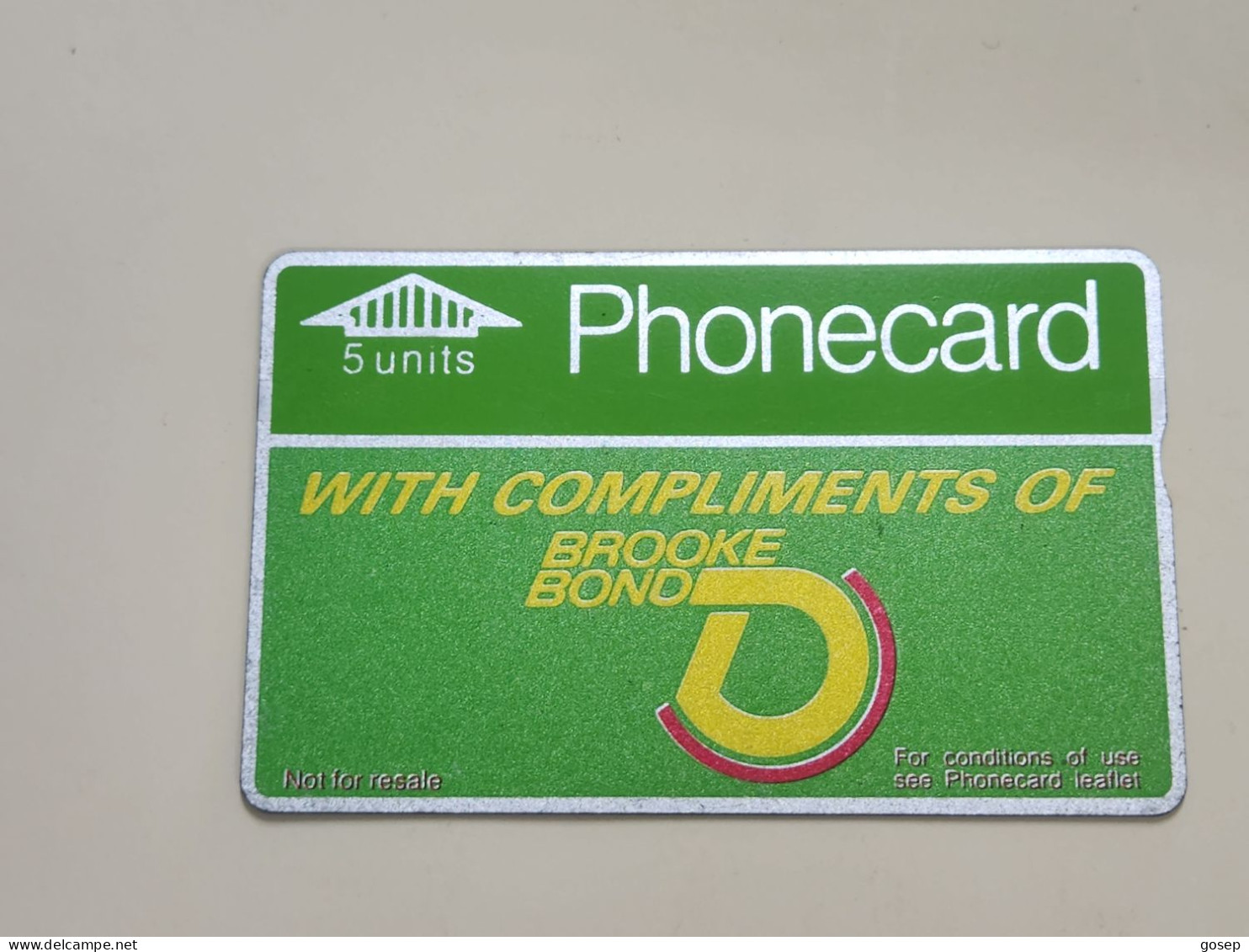 United Kingdom-(BTA009)-BROOKE BOND A-(5units)-(18)-(801A72093)-price Cataloge10.00£-used Card+1card Prepiad Free - BT Werbezwecke