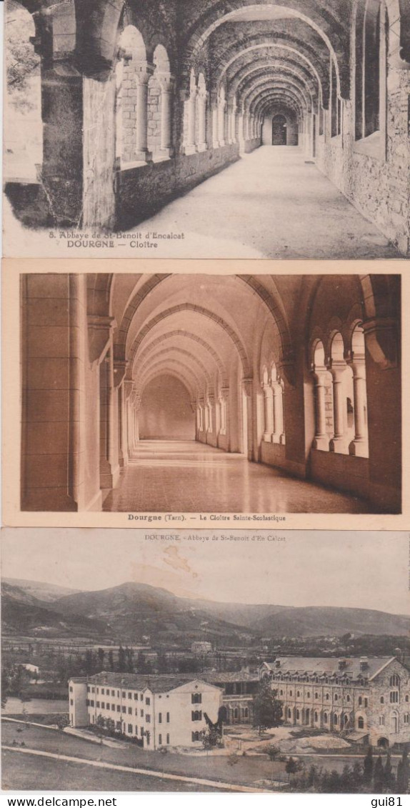 CPA - DOURGNE - ABBAYE d'EN CALCAT ( lot de 34 cartes )