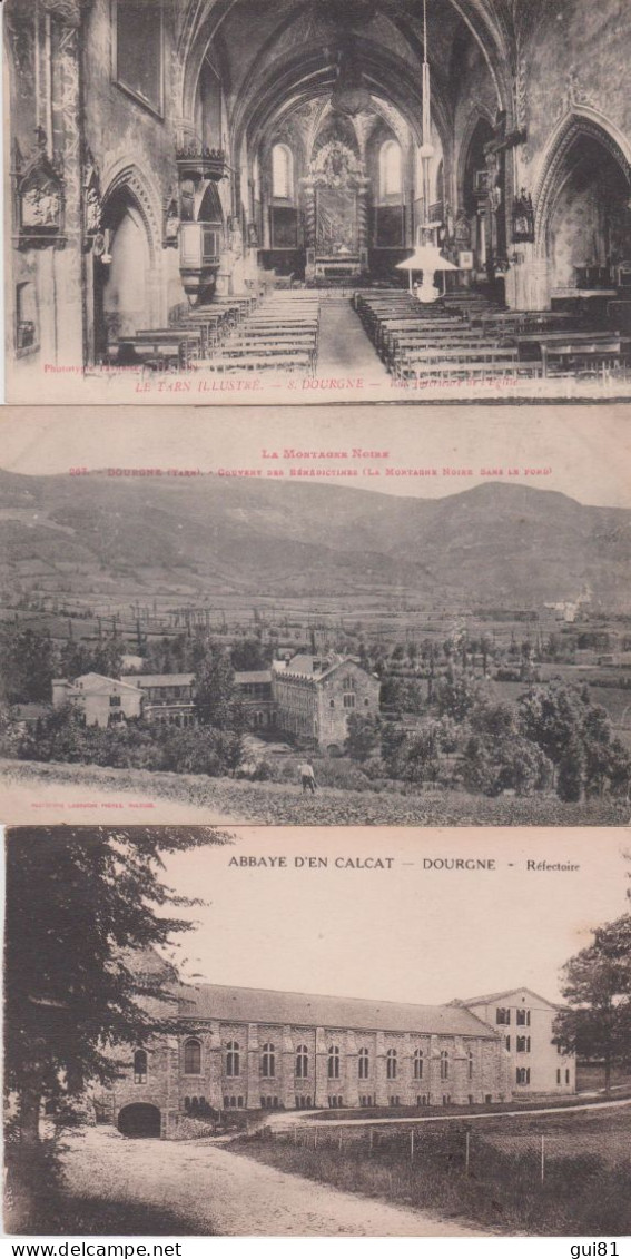 CPA - DOURGNE - ABBAYE d'EN CALCAT ( lot de 34 cartes )