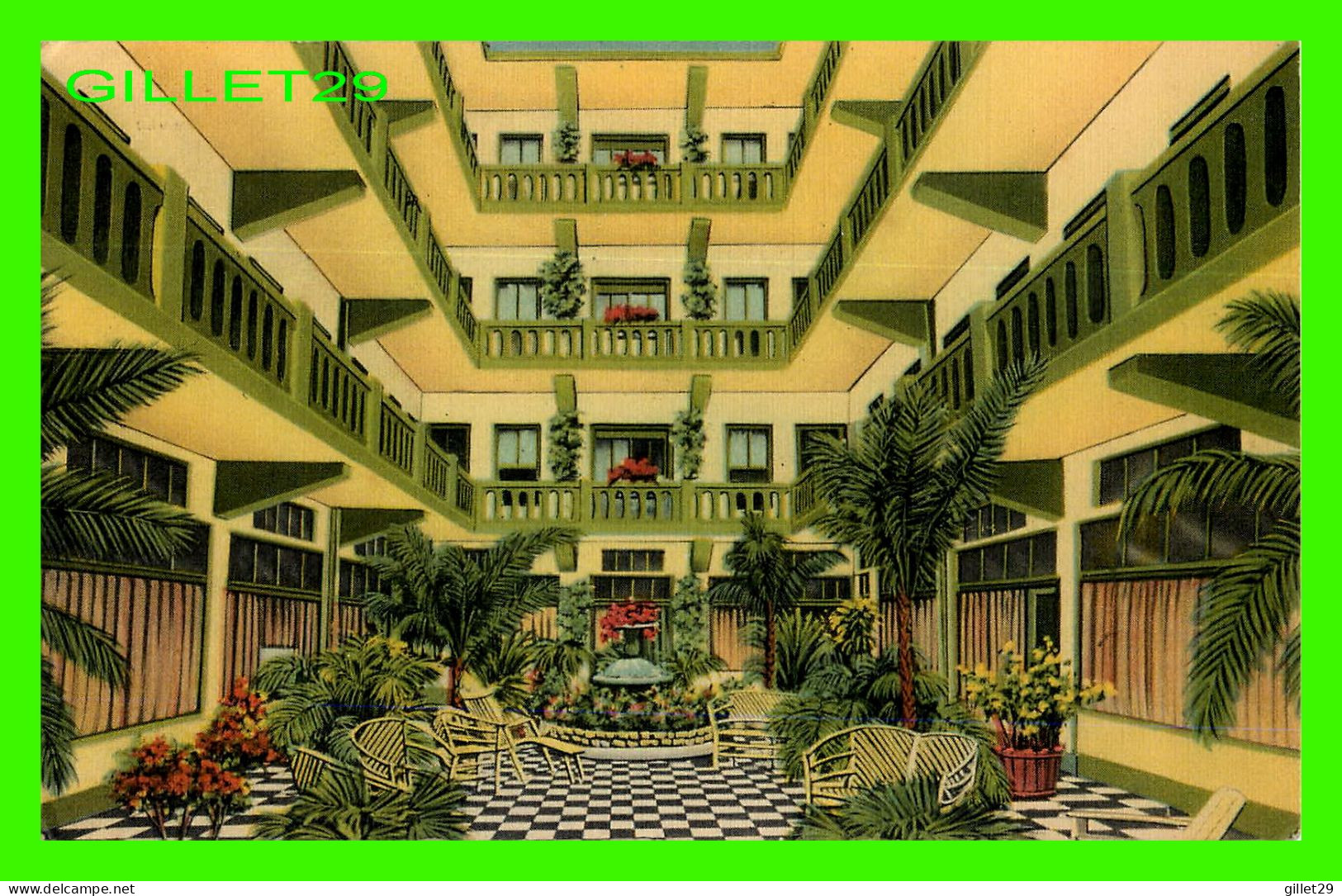 MIAMI, FL - INTERIOR OF THE HOTEL MILLER - TRAVEL IN 1948 - SUMMER RATES - - Miami