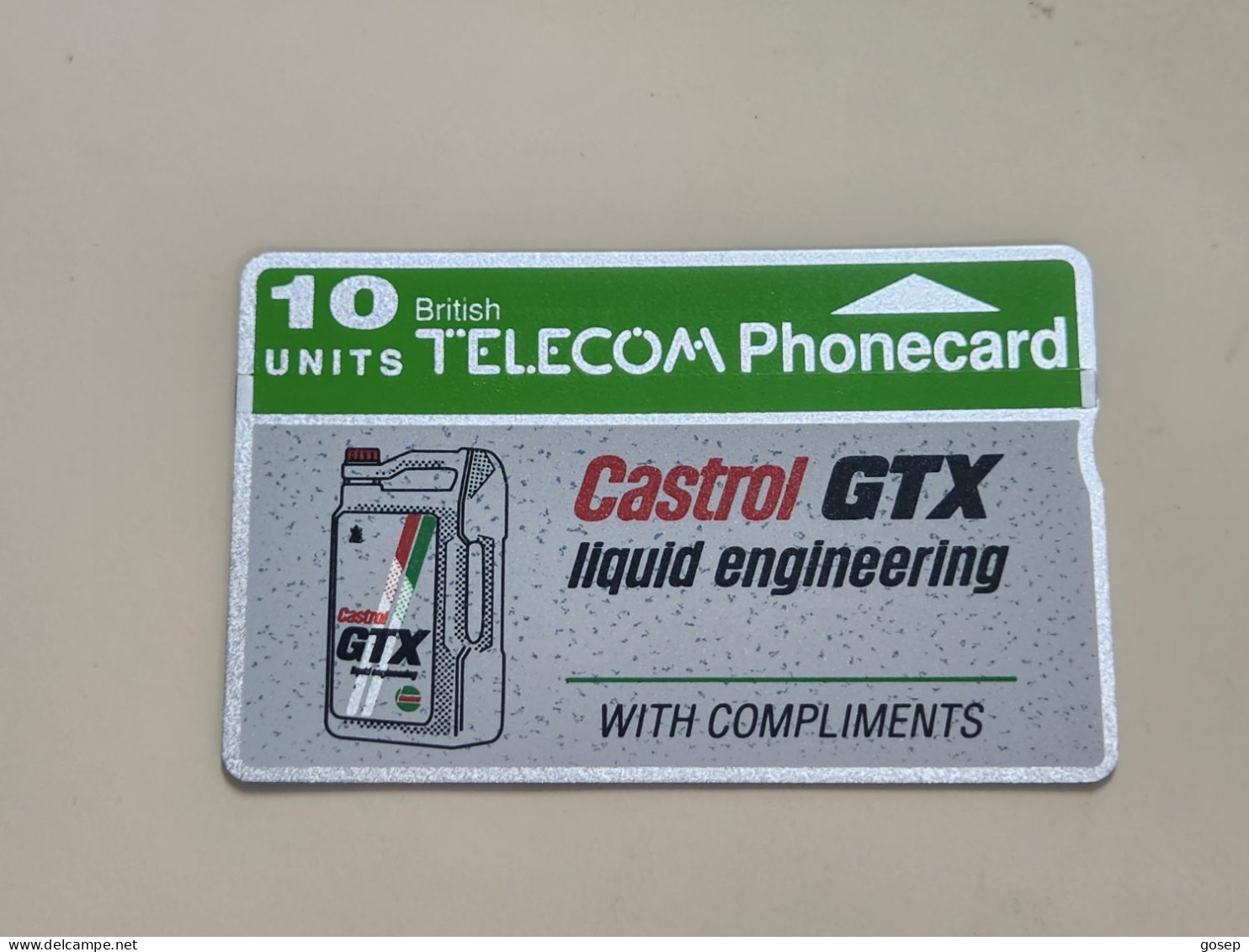 United Kingdom-(BTA012)-CASTROL GTX-(10units)(28)-(042B49474)-price Cataloge3.00£-mint Card+1card Prepiad Free - BT Werbezwecke