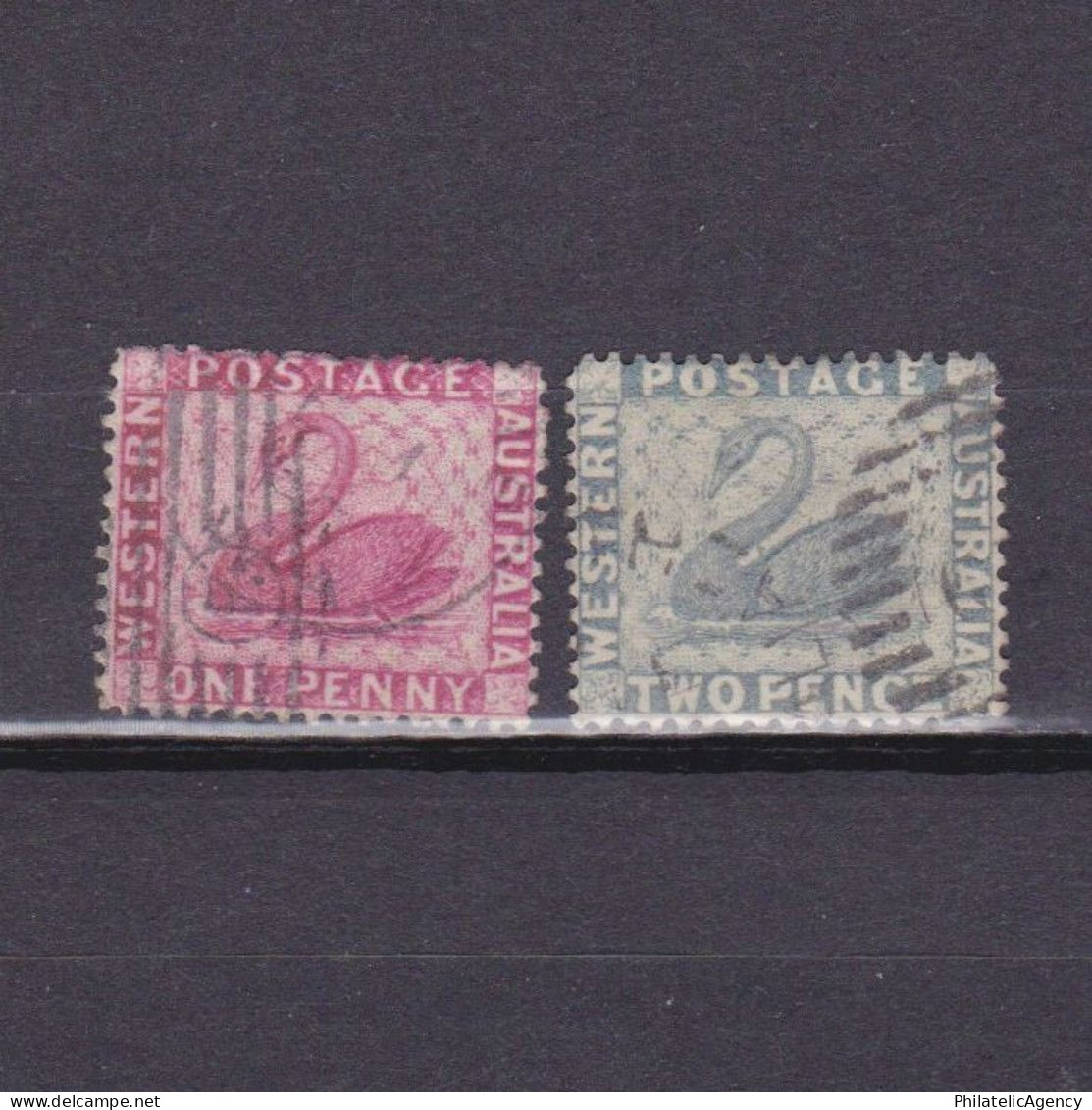 WESTERN AUSTRALIA 1888, SG# 103-104, Part Set, Wmk Crown CA Perf 14, Swan, Used - Used Stamps