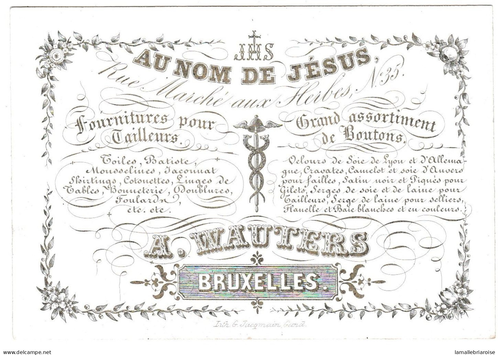 Belgique, "Carte Porcelaine" Porseleinkaart, Au Nom De Jesus, Bruxelles Dim:118x82 Mm, - Porzellan