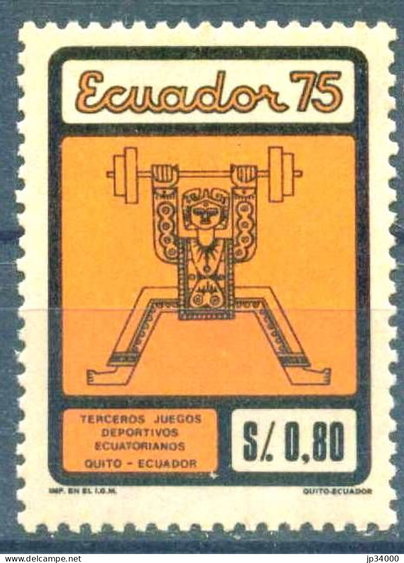 EQUATEUR Halterophilie Yvert 1 Valeur Emise En 1975. Neuf Avec Charnière ** MLh - Pesistica