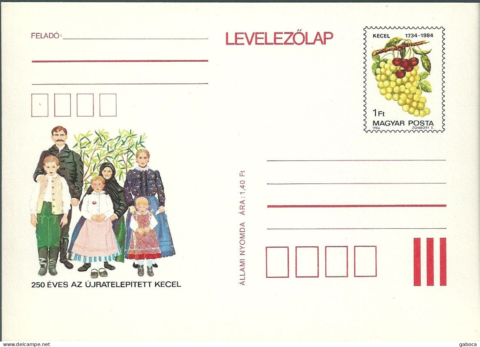 3499d Hungary Postcard Culture Costume Plant Fruit Geography Unused - Storia Postale