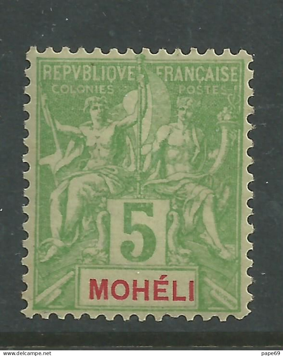 Mohéli N° 4 XX Type Groupe : 5 C. Vert-jaune, Sans Charnière, TB - Unused Stamps