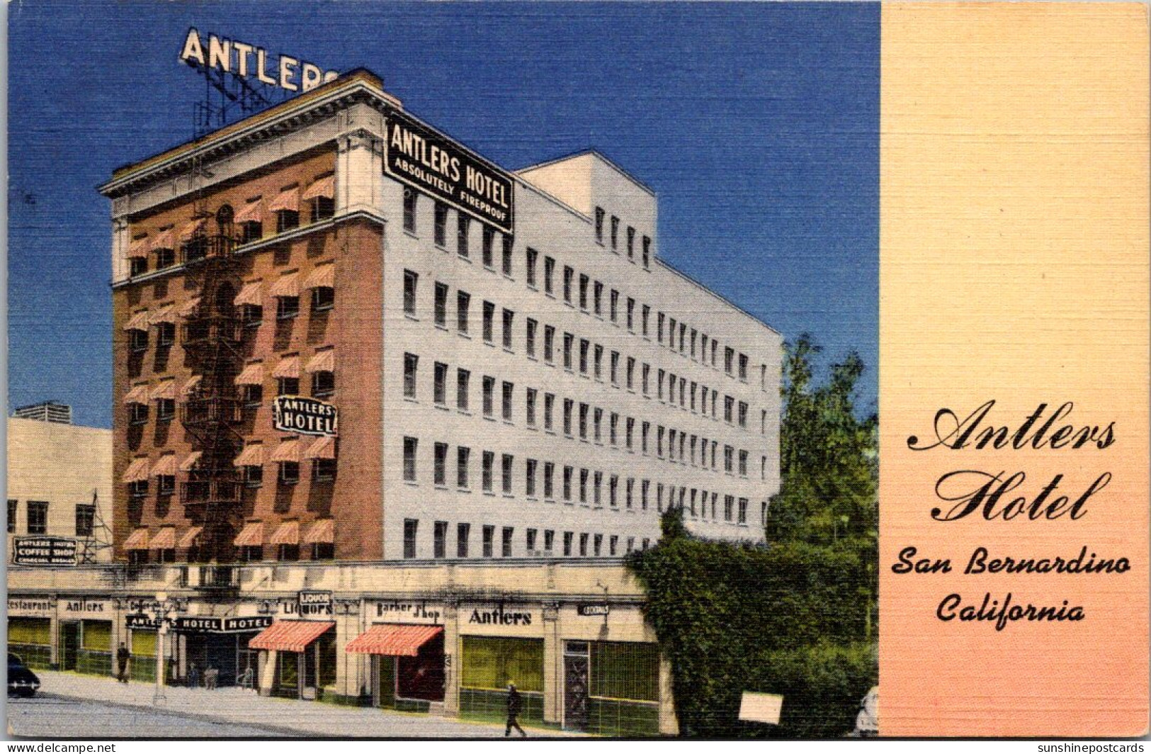 California San Bernardino The Antlers Hotel Curteich - San Bernardino