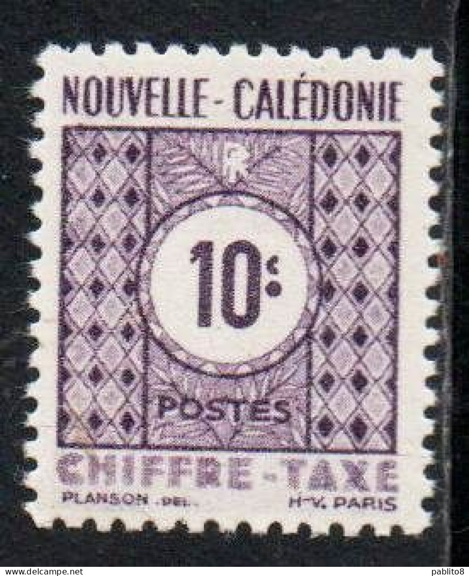 NOUVELLE CALEDONIE NEW NUOVA CALEDONIA 1948 POSTAGE DUE STAMPS TAXE SEGNATASSE 10c MNH - Segnatasse