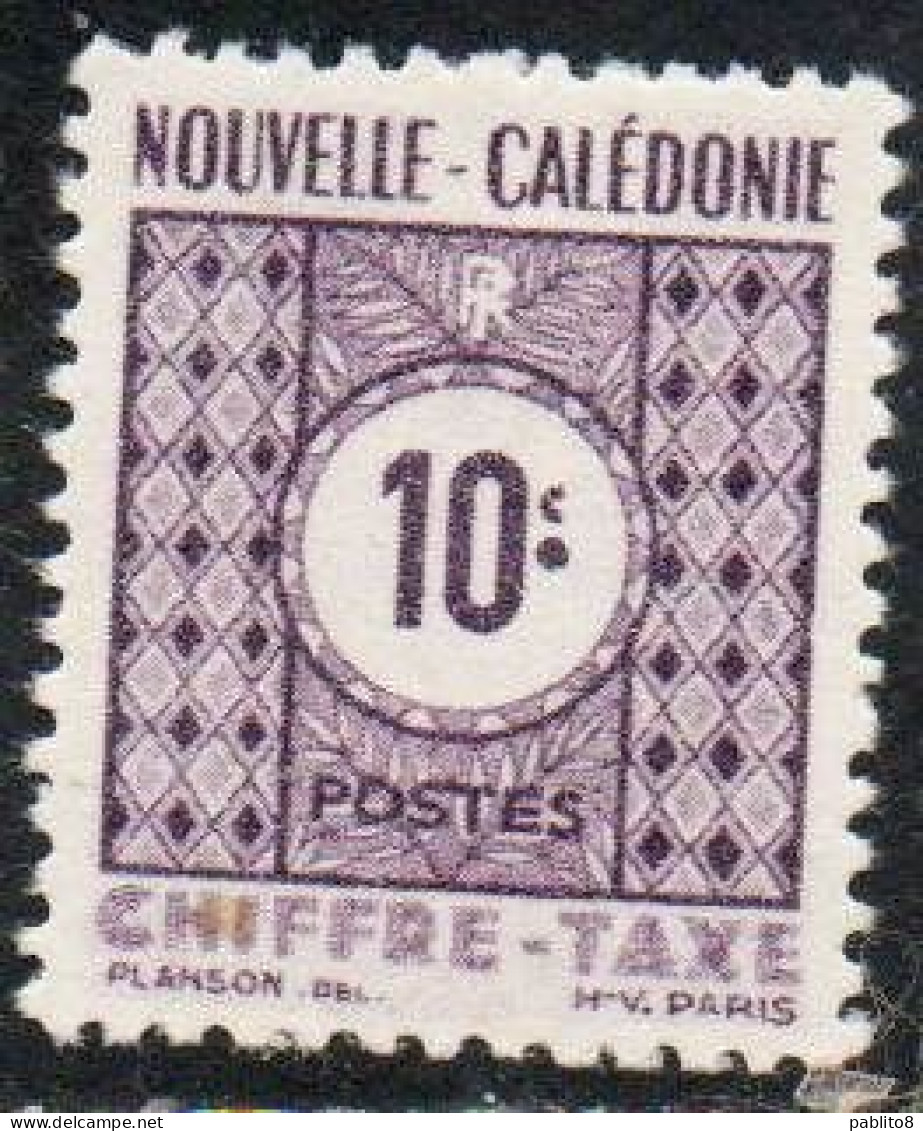 NOUVELLE CALEDONIE NEW NUOVA CALEDONIA 1948 POSTAGE DUE STAMPS TAXE SEGNATASSE 10c MH - Strafport