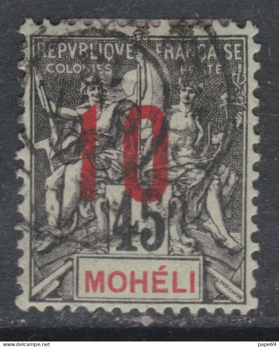 Mohéli N° 21 O Partie De Type Groupe Surchargés : 10 Sur 45 C.  Oblitéré Sinon TB - Used Stamps