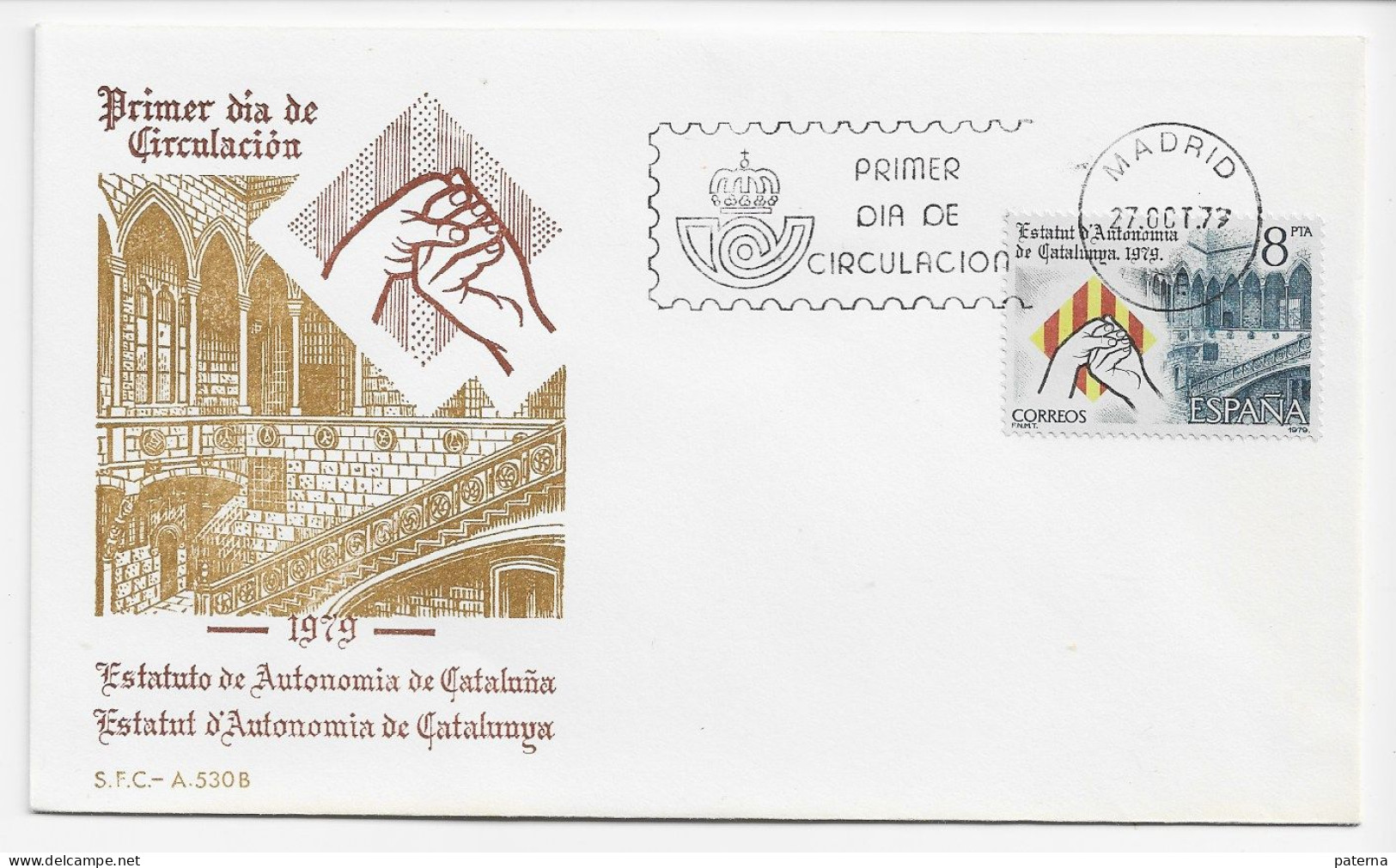 3769   FDC  Madrid  1979 , Estatuto De Autonomía De  Cataluña - FDC
