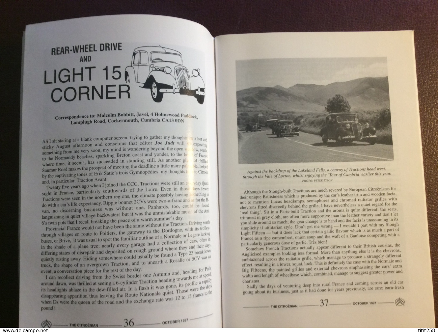 CITROENIAN Citroén Car Club Magazine Automobiles Citroén   . Octobre 1997 - Transports