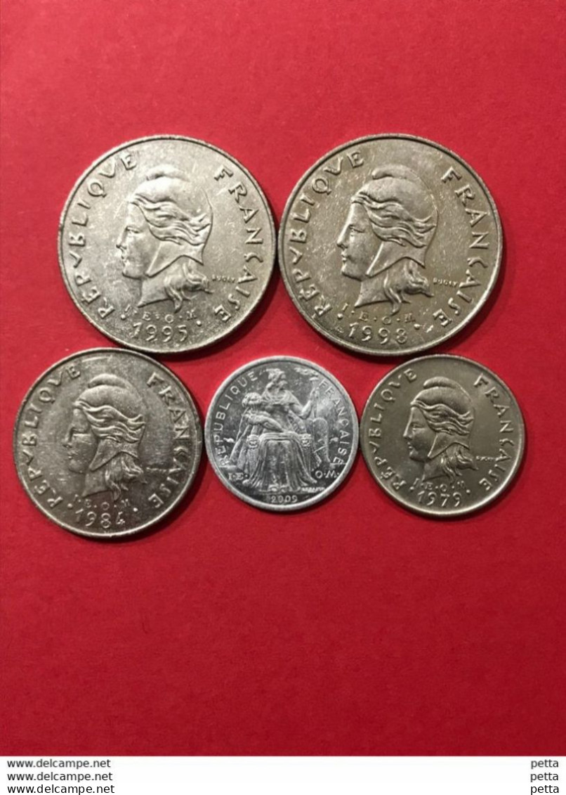 Lot De 5 Pièces De Polynésie Française (2) - Polynésie Française