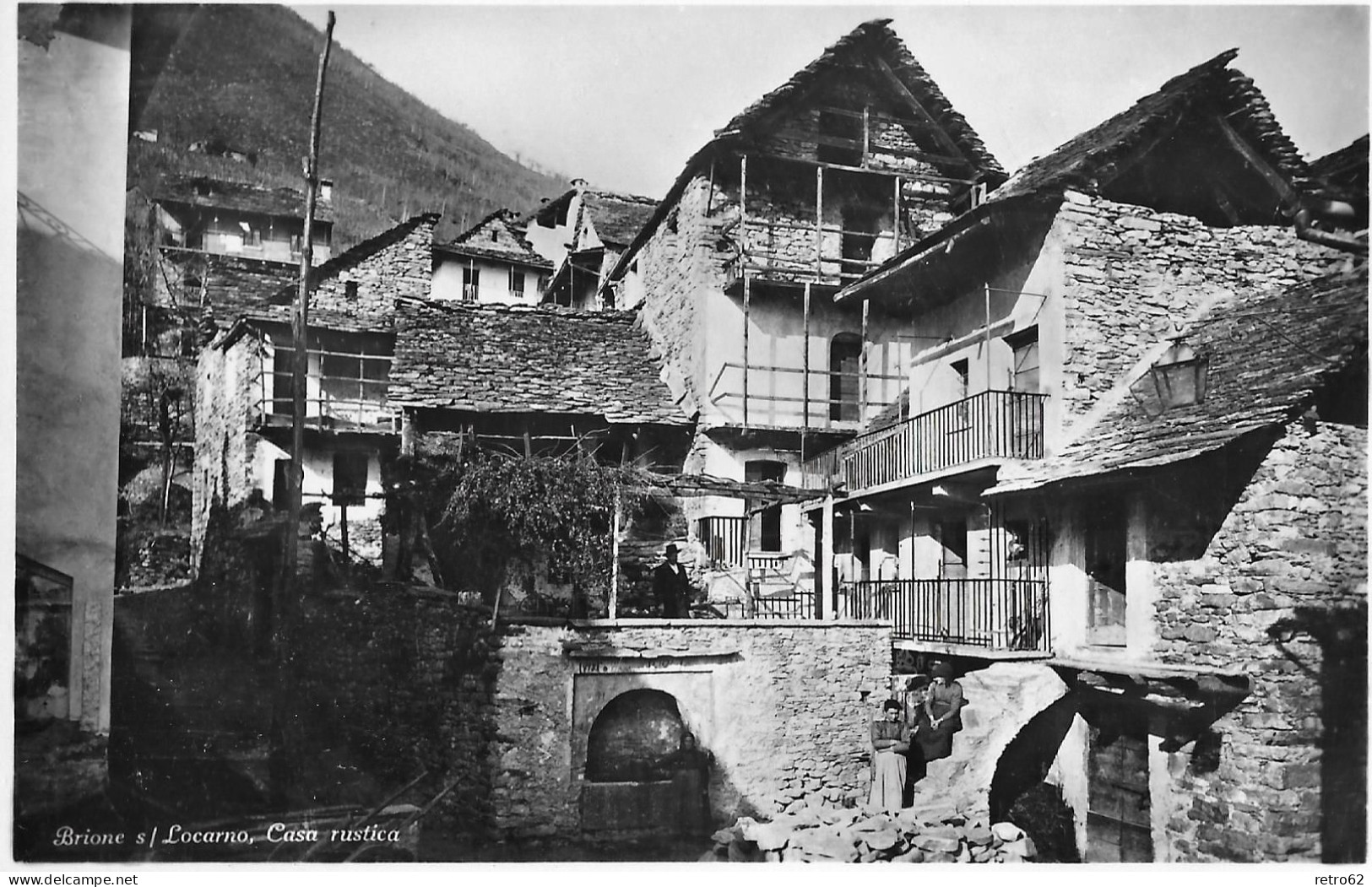 BRIONE ► Casa Rustica, Fotokarte Ca.1950 - Brione Sopra Minusio