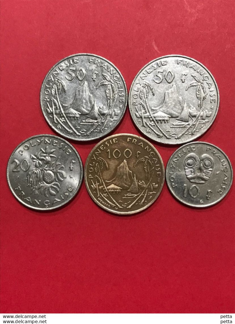 Lot De 5 Pièces De Polynésie Française (3) - Polynésie Française